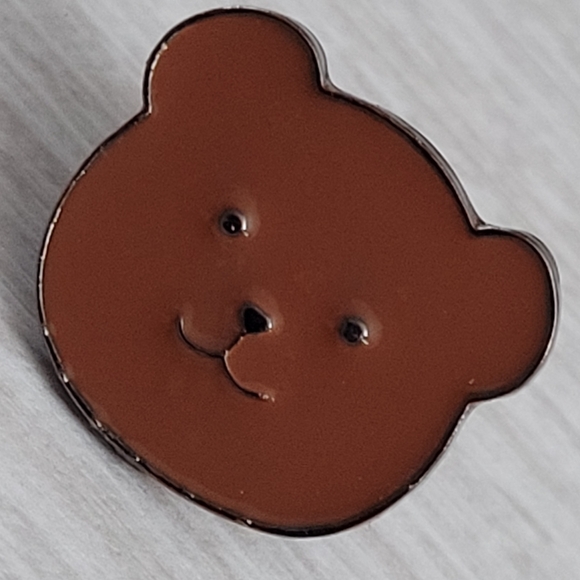 Brown Teddy Bear Enamel Pin - Picture 2 of 10